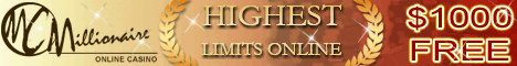 Click Here to Play at Millionaire Online Casino - Get up to $1000 Free